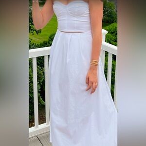 Mango White Maxi Skirt and Matching Top